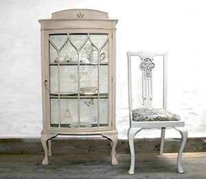 Pedran hand painted shabby chic  Display Cabinet or China cabinet