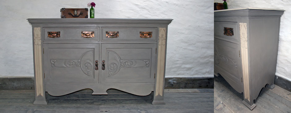 Pedran hand painted Arts and Crafts Sideboard/dresser