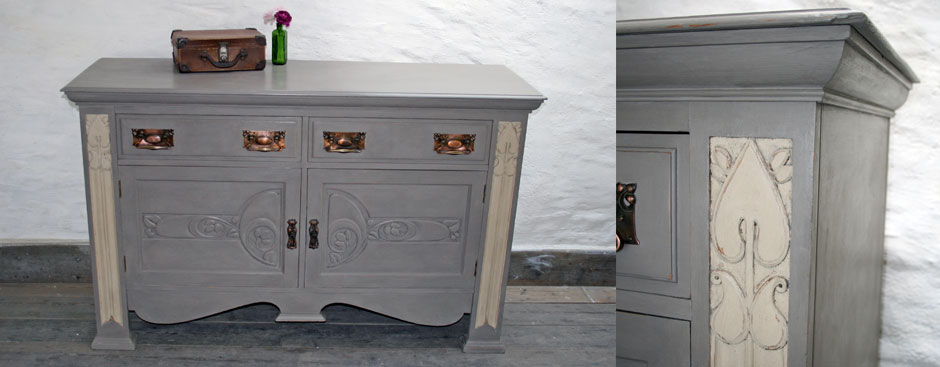 Pedran hand painted Arts and Crafts Sideboard/dresser