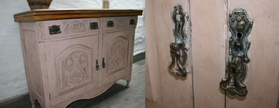 Pedran hand painted Pretty Country style sideboard or dresser